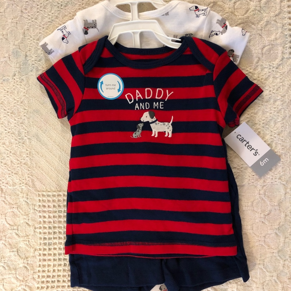 6m Boy Puppy Shirt Short Set